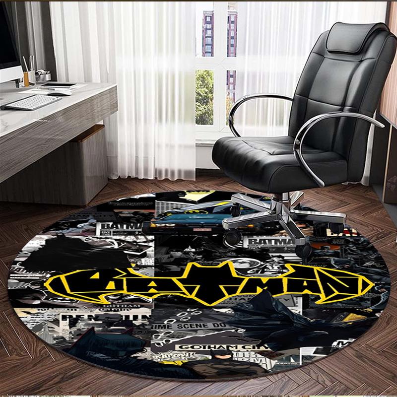 Superheroes Print Round Rug, Washable Floor Carpet, For Entryway Dorm Laundry Room Office Study, Home Decor Birthday Christmas Gift