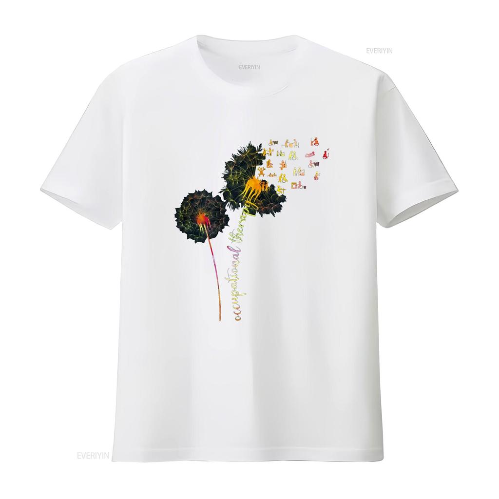 Flower Occupational Therapy Costume OT Therapist T Shirt Vintage Washed Versatile Casual Soft Stylish Unisex Designer Clothes