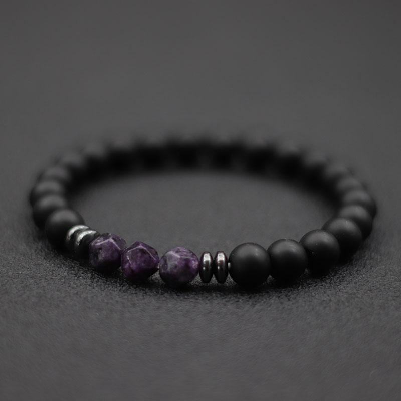Minimalist Mens Bracelet Black Onyx Stone Beaded Braclet Leisure Pulseira Sodalite Tiger Eyes Strand Braslet Accessories Hombre