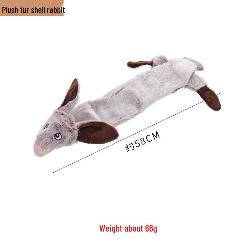 Leather Shell Interactive Chew-Resistant Plush Dog Toy
