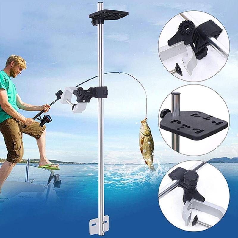 360 Degree Rotating Holder Transducer Bracket Fish Finder Mount Aluminum Transducer Mount Bracket Quick Removal