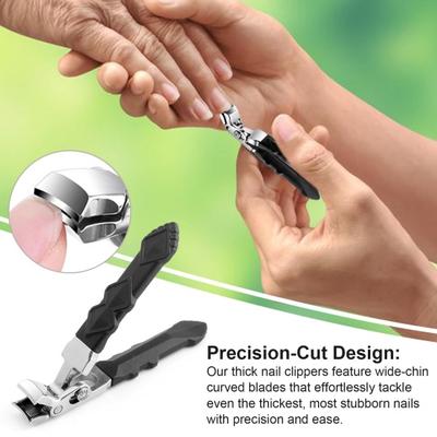 1/2 Piezas Cortauñas Gruesos para Uñas Encarnadas Acero Inoxidable Abertura de Mandíbula Ancha Cortauñas para Uñas Duras Personas Mayores Adultos