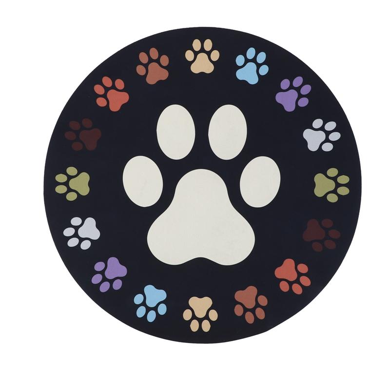 Pet Feeding Mat Dog Dish Mats Cartoon Paw Dog Feeding Mat Non-slip Absorbent Pet Bowl Pad Diatom Mud Pet Placemat Pet Shop