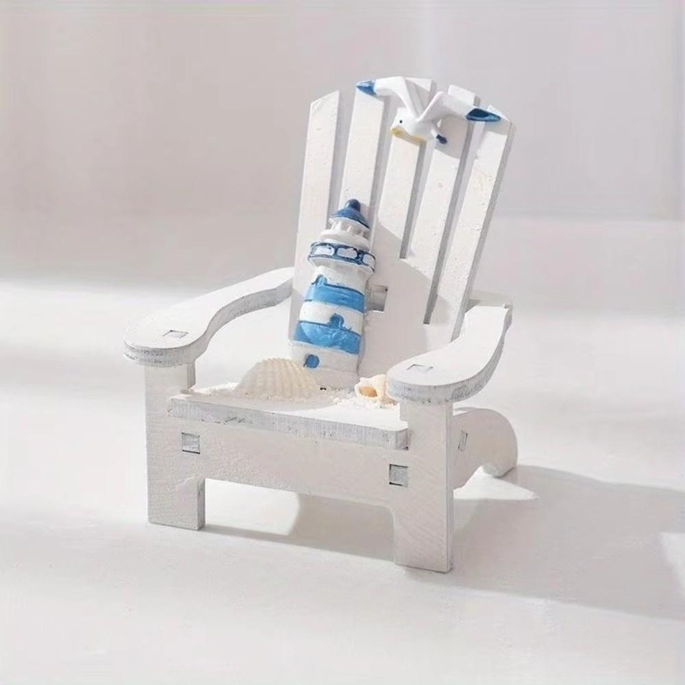 Mediterranean Style Beach Chair Figurines Mini Chair Decoration Ornaments  Photography Props