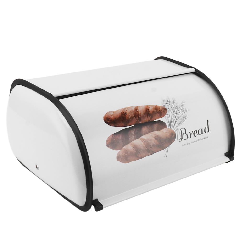 Brödlåda Liten Trumformad Utdragbar Fällbart Lock Multifunktionell Förvaring Järn Brödförvaringsbehållare