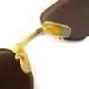 Excellent Cartier Sunglasses Trinity Half Rim Frame: Gold Bordeaux Mens Used