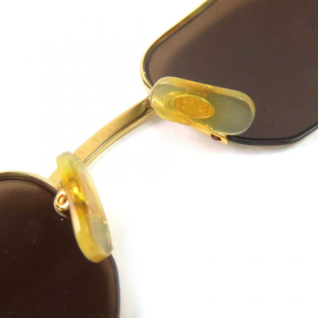 Excellent Cartier Sunglasses Trinity Half Rim Frame: Gold Bordeaux Mens Used