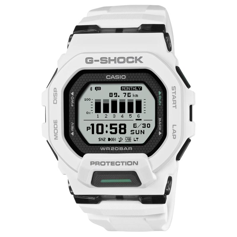CASIO GBD-200 series 200 meters waterproof, shockproof calendar, Quartz, resin strap, , men's watch, gray dial GBD-200-7