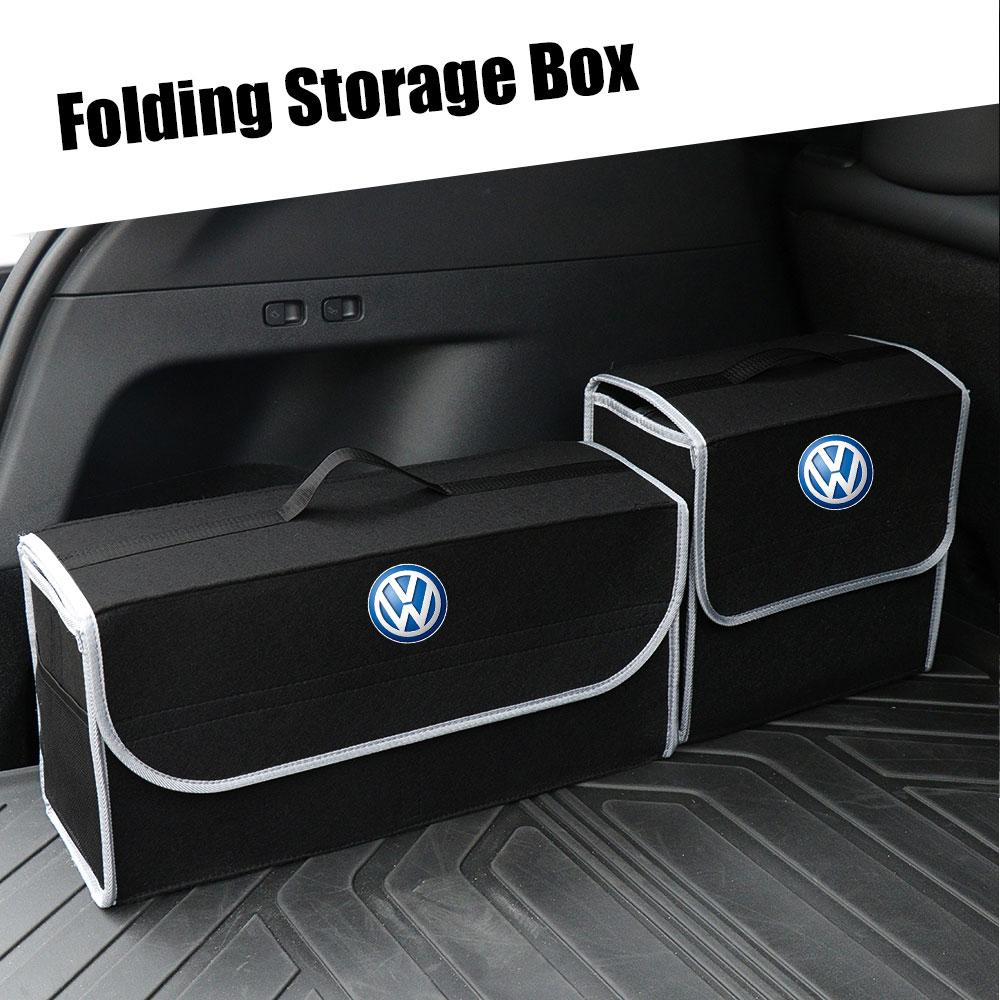 For Volkswagen VW Valve Stems Caps For Volkswagen VW GTI GTD Golf Polo Passat Tiguan R RLine CC Touran Touareg Foldable Car Emblem Trunk Organizer ER1