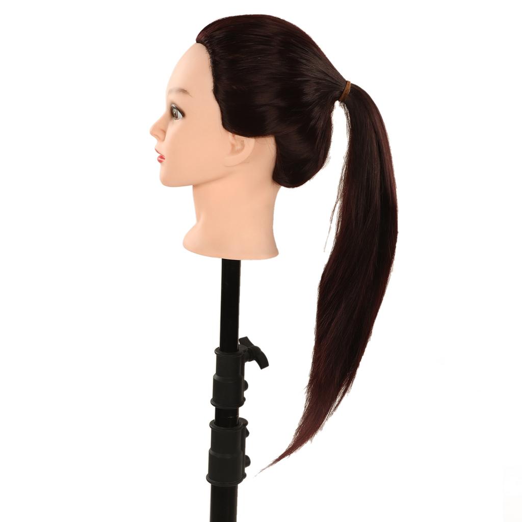1Pc 60cm Hair Hairdressing Practicing Model Mannequin Dummy Head With Clamp Red