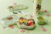 Skater Lunch Box Trio and Made in TACC2AG Children's Set, Chopsticks, Spoon, Fork, Kids' Cutlery, Antibacterial, Easy-Open Slide-Open, Japan, "The
