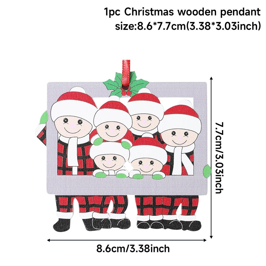 Christmas Wooden Family Pendant Christmas Decorations For Home 2025 Navidad Gift Xmas Tree Hanging Ornament Happy New Year 2026