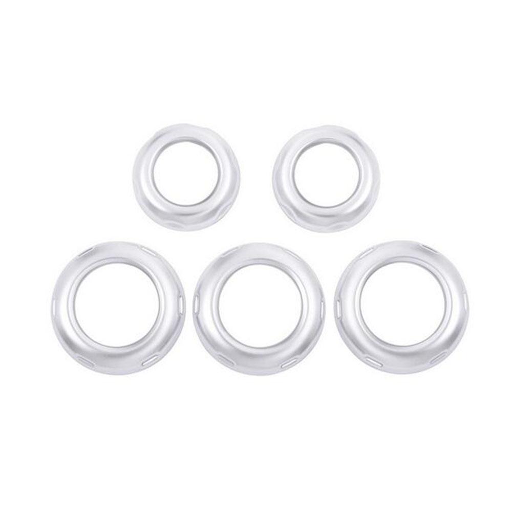 5pcs Plating Dash Konb Ring Cover For Land Rover Discovery 4 2010-16