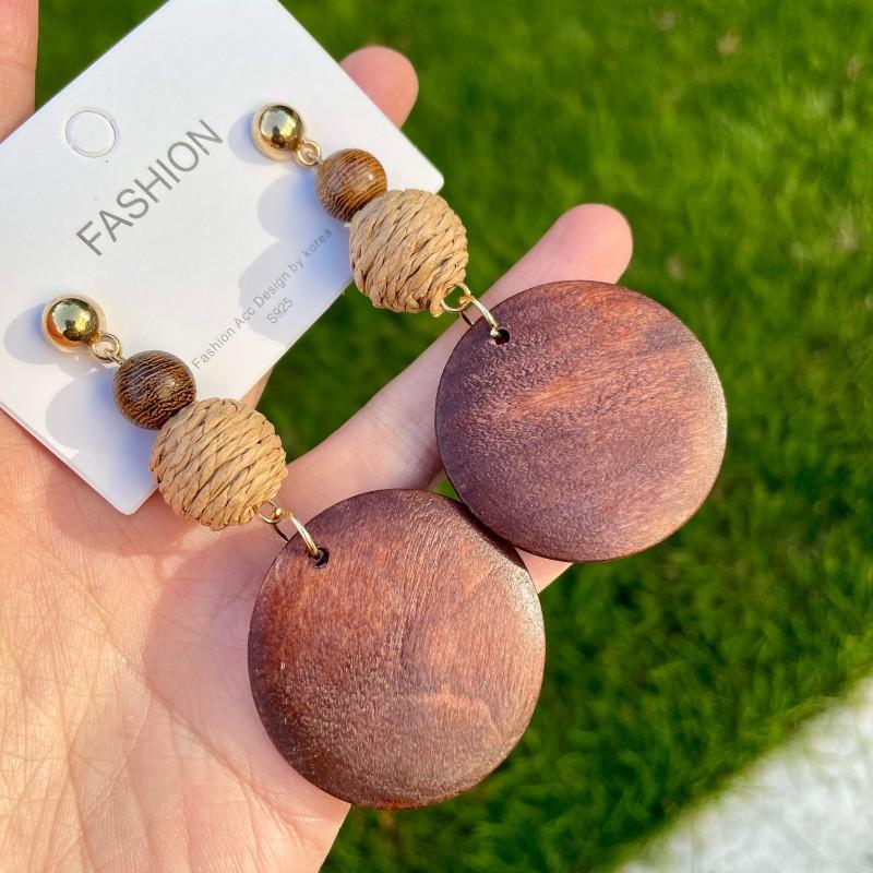 Natural tiger's eye stone series stud earrings for women Maillard exquisite retro earrings niche light luxury high-end temperament earrings