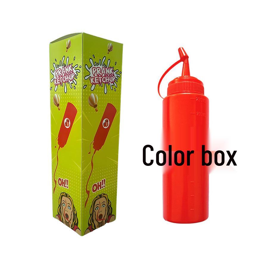 Erwachsenen-Streich Tomatenketchup Stressabbau Quetschflasche - Lustiges Scherz-Salatdressing-Spielzeug