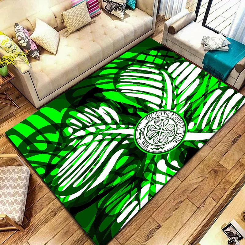 Tappeto Tappetino Celtic Football Club per Soggiorno Camera da Letto Casa Decorazione Divano, Tappetino Antiscivolo per Giochi Bambini