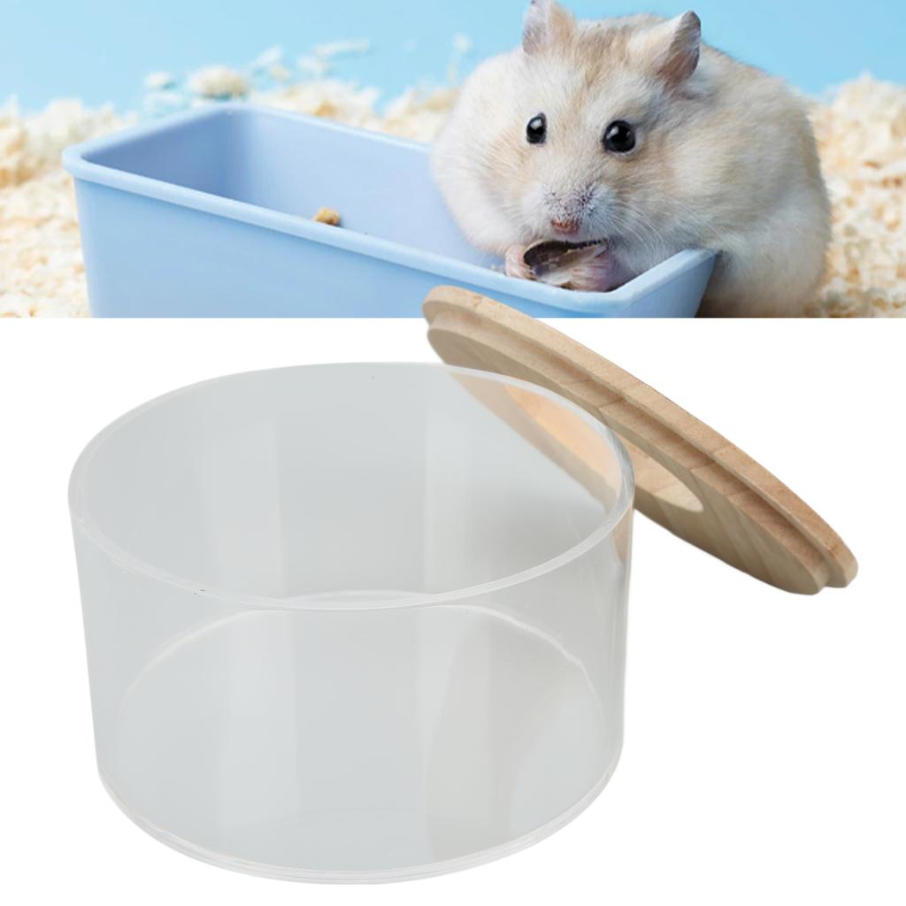 Hamster Sand Bathtub Small Round Shaped Pet Sand Box Transparent Acrylic Sand Bathroom