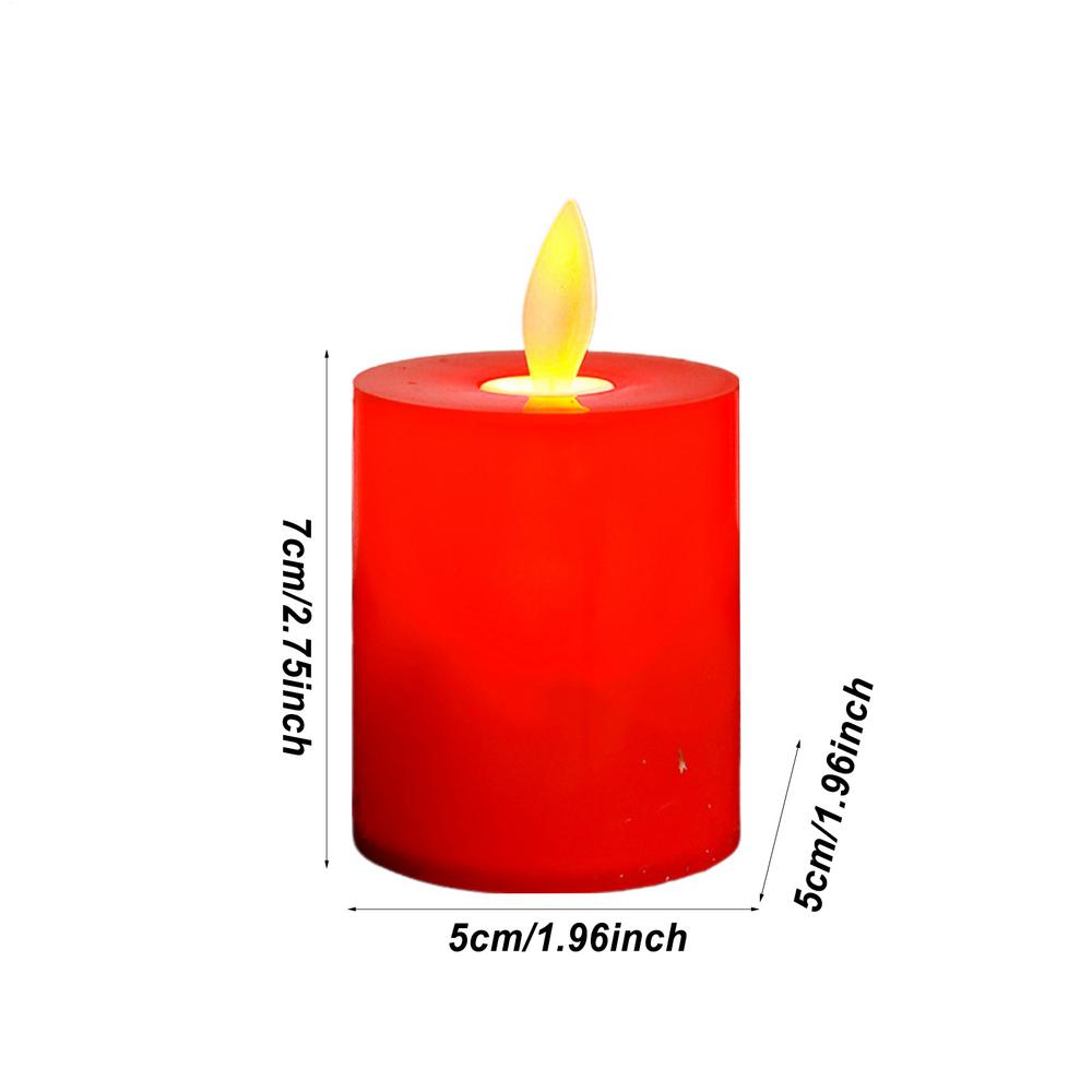 1pc Flameless Votive Candles with Moving Flame Battery Operated LED Pillar Candles for Wedding Christmas Fake Candles