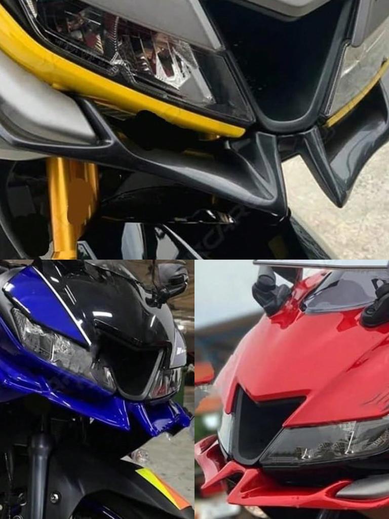 Divisor Delantero de Ala de Pato para Motocicleta, Spoiler de Labio de Aerodinámica ABS, Se Adapta a Suzuki/Honda/Yamaha/BMW/Triumph/Harley-Davidson, Rac