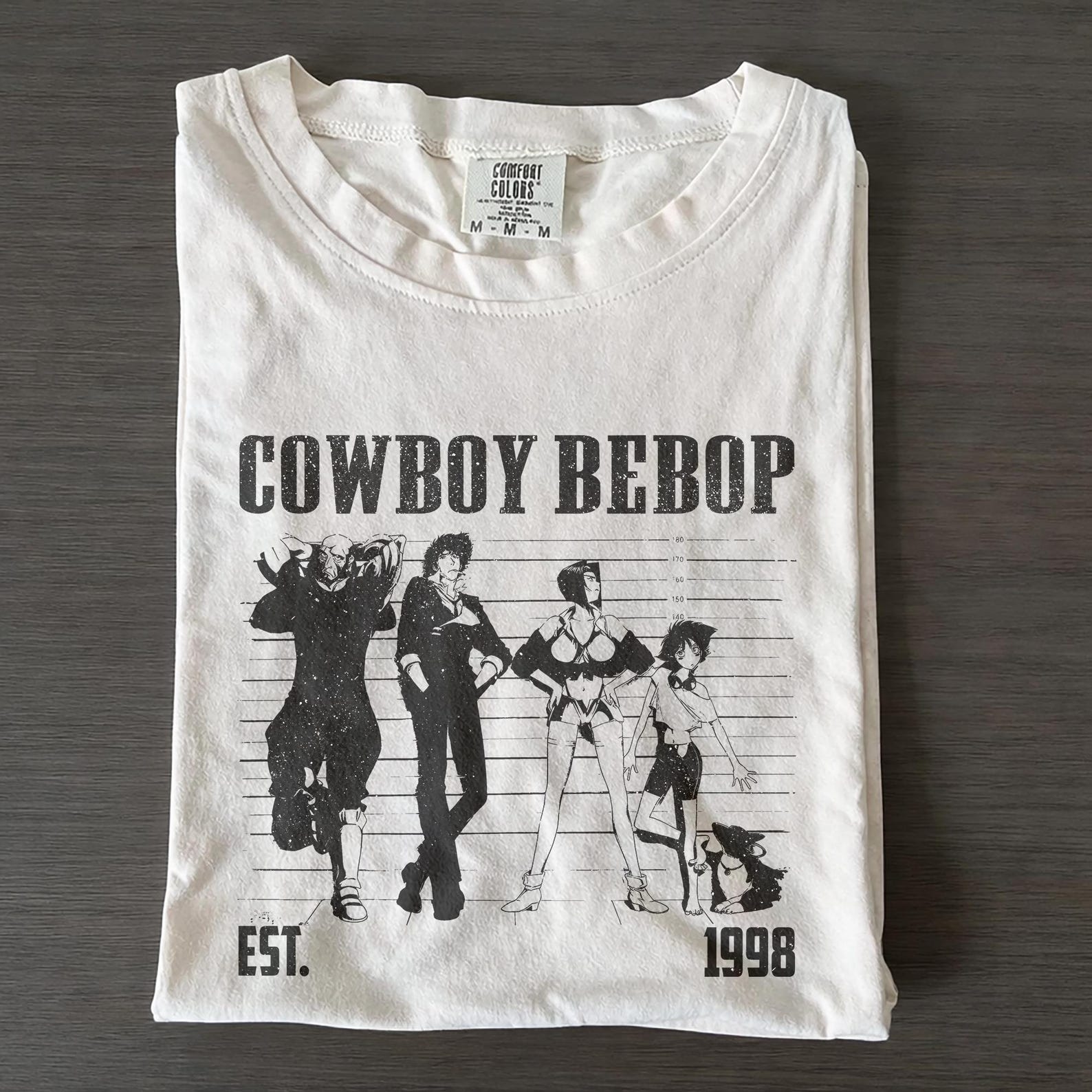 Cowboy Bebop TV Series Shirt, Comfort Colors Vintage Anime Tee 2XL