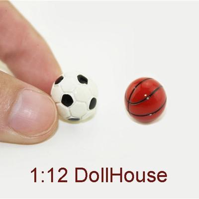 1:12 Doll House Mini Basketball Soccer Miniature Scene Scene Model Dollhouse Accessories