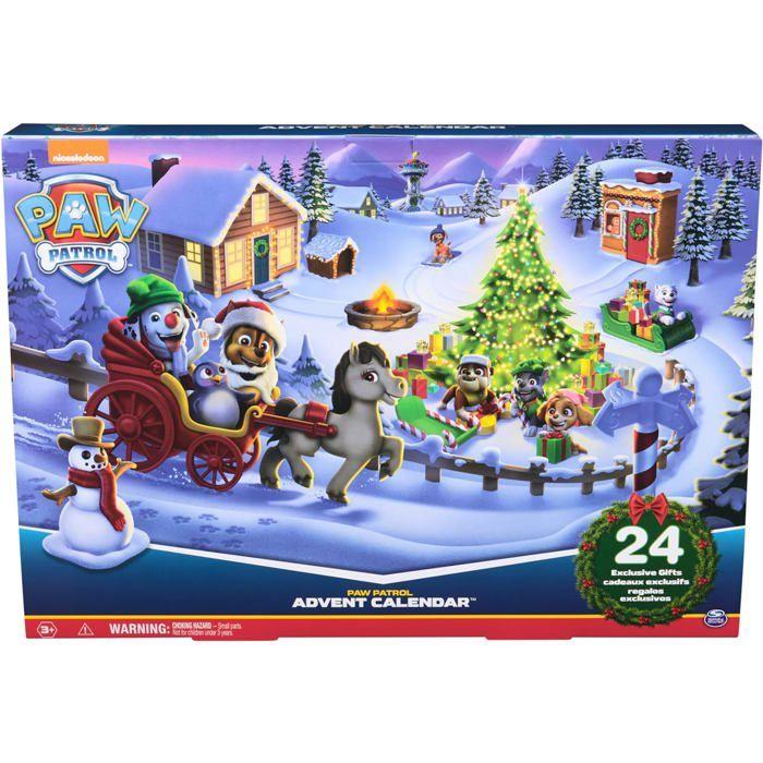 Calendrier de l'Avent - PAW PATROL - 2024 - 24 figurines - Accessoires de Noël - Mixte