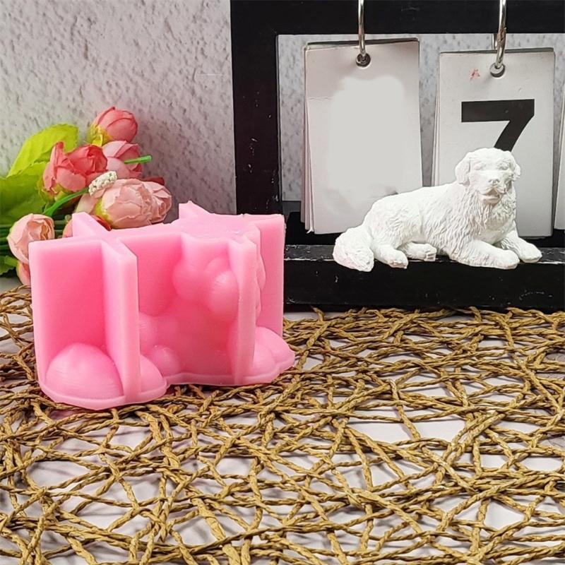 Statuie Animal Câine 3D Matrițe Silicon Lumânări Rășină Epoxidică Matrițe Silicon pentru Lumânare Săpun Fondant Ciocolată Prăjitură Copt