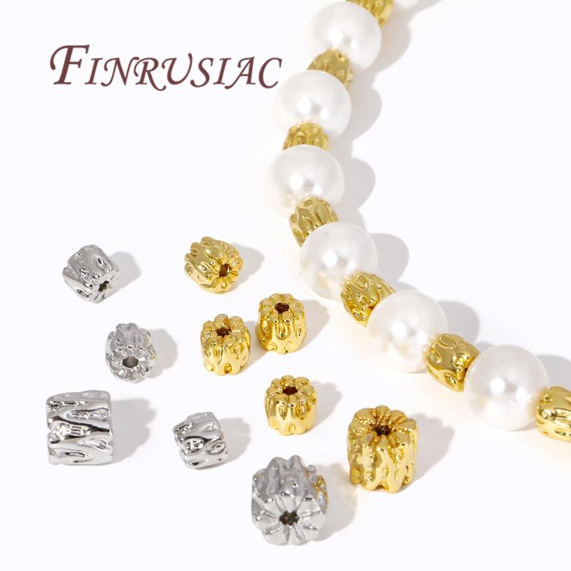 Bead Separators 18K Gold Color Irregular Spacer Beads Bracelet Beads DIY Jewelry Making Supplies Necklace Accessories
