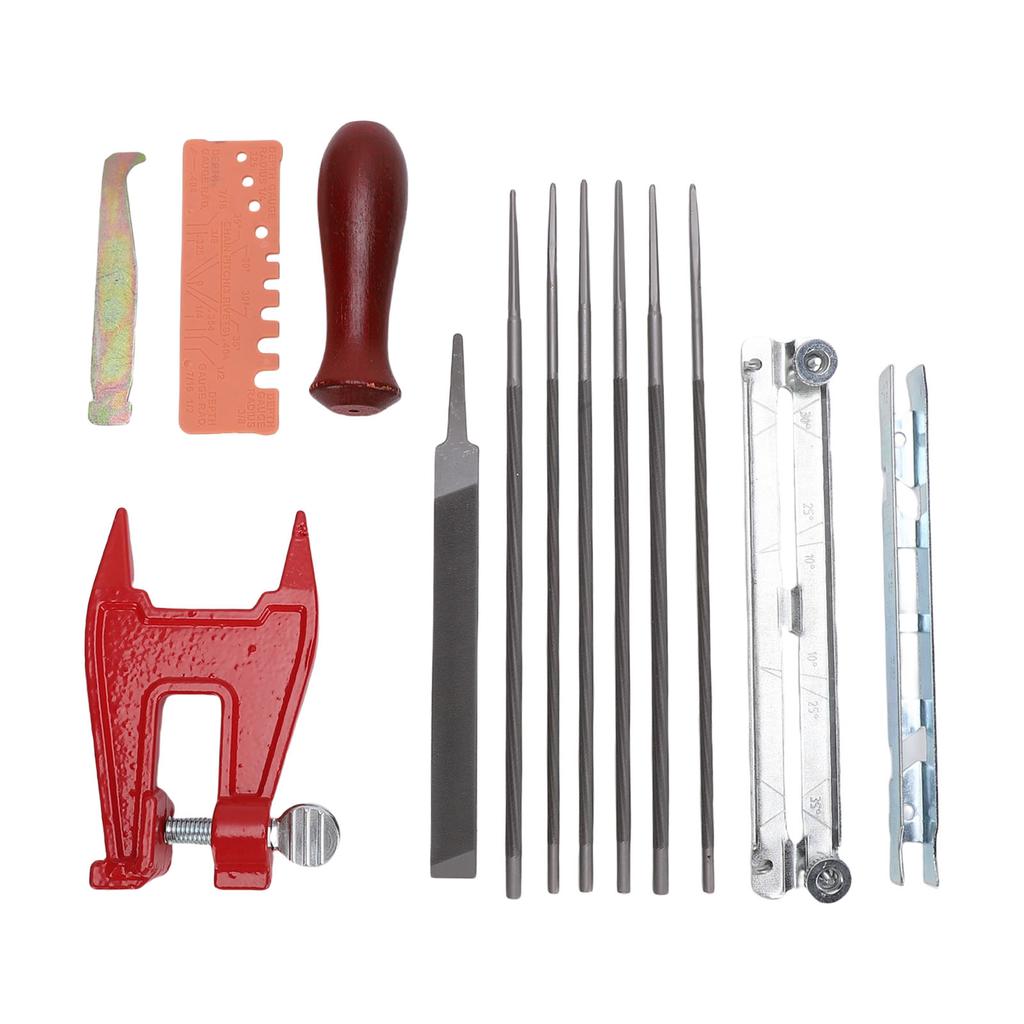 Chainsaw File Kit 1 8in 5 32in 11 64in 3 16in 13 64in 7 32in Wooden Handle Universal Chain Saw Sharpening Files for On
