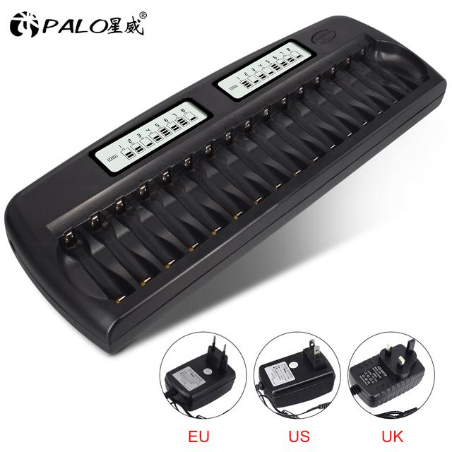PALO Multiple Universal Fast Smart Intelligent Charger AA AAA Battery Charger for 1.2V AA AAA NiMH NiCD Rechargeable Battery