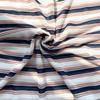 ED Women's Retro Casual Cotton-Linen Knit Cover-up T-Shirt with Contrast Stripe and Drawstring Hem