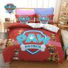 3Pcs Paw Patrol Bedding Set Duvet Cover Chase Marshall Skye Rubble Rocky Zuma Everest Ryder Kids Boys Girls Gift