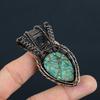 Copper Malachite Gemstone Handmade Copper Wire Wrap Jewelry Pendant For Wedding Gift