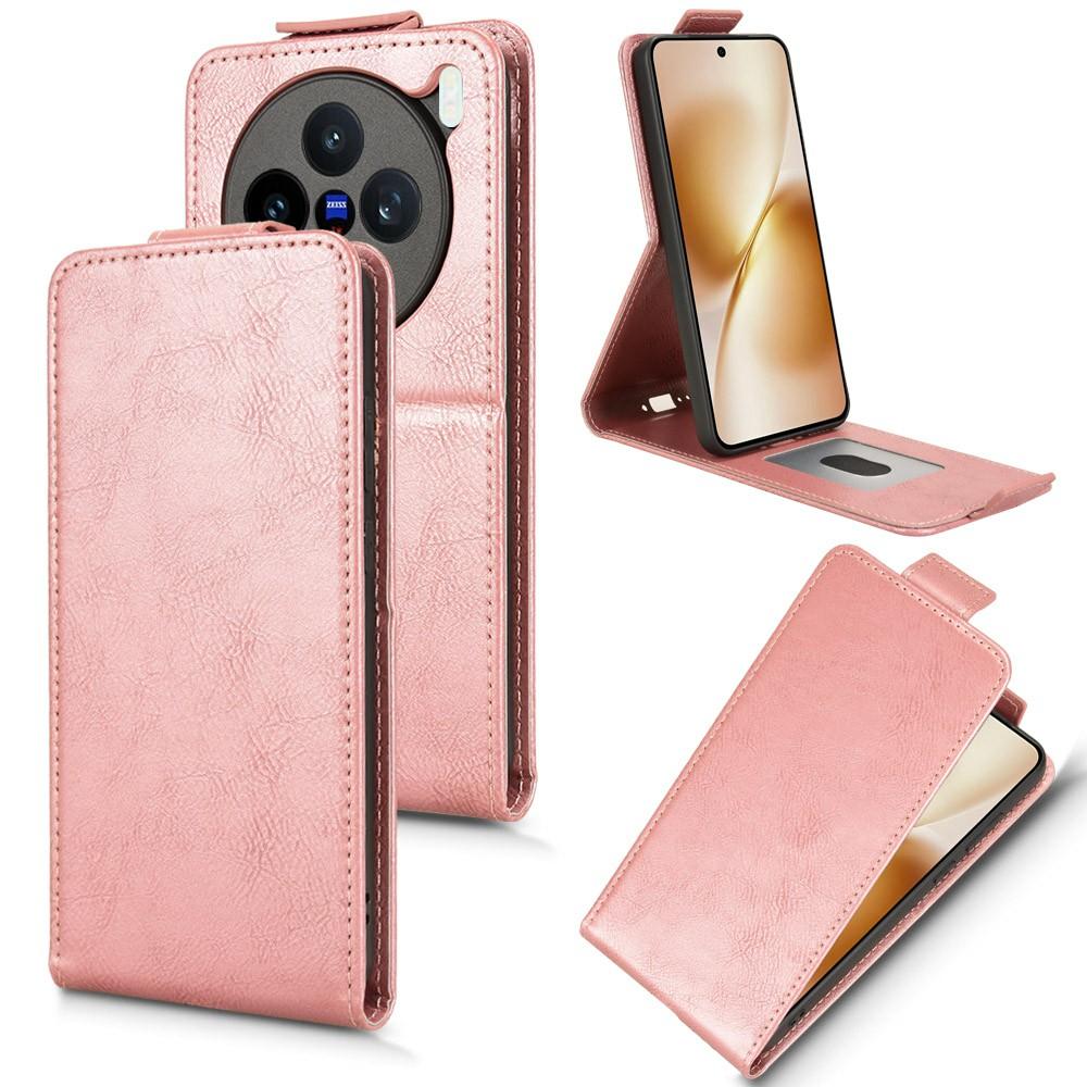 

For vivo X200s 5G Stand Case Magnetic Clasp Vertical Flip Leather Phone Cover with Card Holder C
