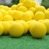 42,6 mm Golfball PU Weicher Monolayer Golf Trainingsball für Indoor-Übung Zubehör Gelb 20 Stück