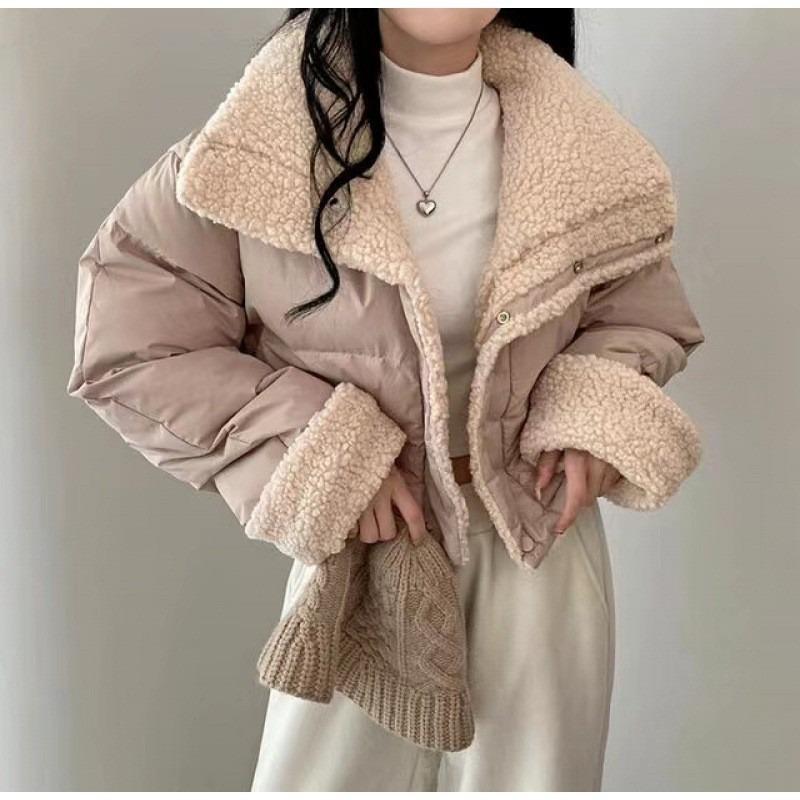 Women Wear Lamb Wool Cotton Jackets On Both Sides, and Small People In Autumn and Winter Are Now Popular with New European Models.