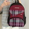 Japanese Ins Style Schoolbag for Female Junior High School Students, New High-value Plaid Backpack, High School Commuter Backpack