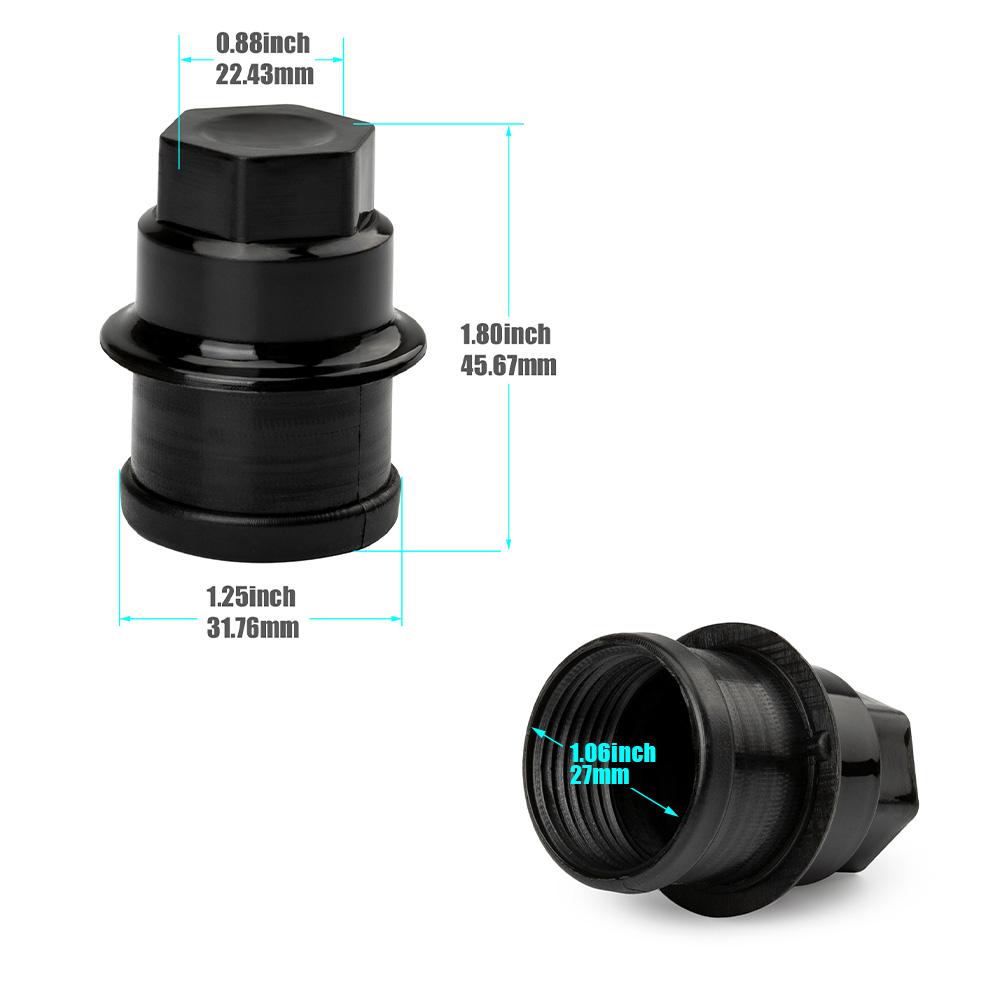 24PCS OEM 12472838 Black Wheel Nut Cap Covers 22mm For Chevrolet For Cadillac For GMC C1500 C2500 9597158 15767268 AM-1501915936