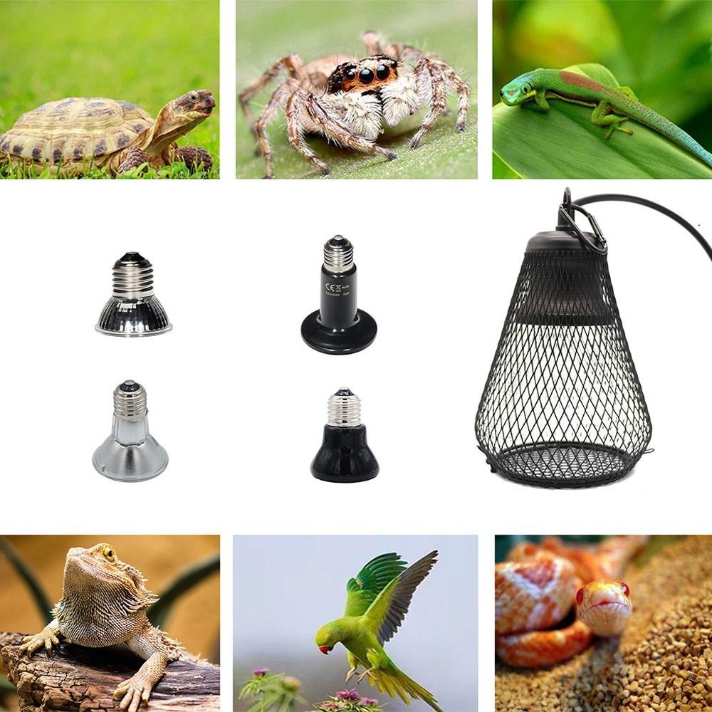 Iron Mesh Dome Pet Heating Lampshade Double Cage Anti-scald Lampshade  Aquarium