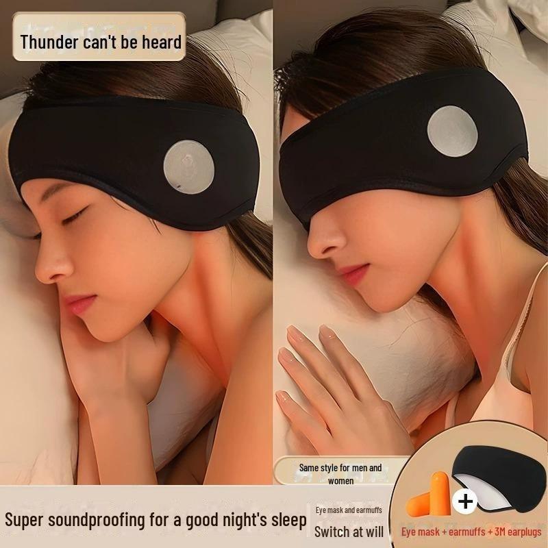 Univerzální chrániče sluchu izolující hluk s maskou na oči pro spánek a venkovní zimní sporty - suchý zip a samet pro muže a ženy