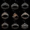 Children's Crown High Looking Little Princess Birthday Headwear Niche Ins Golden Hair Comb Hair Accessory Crystal Girl