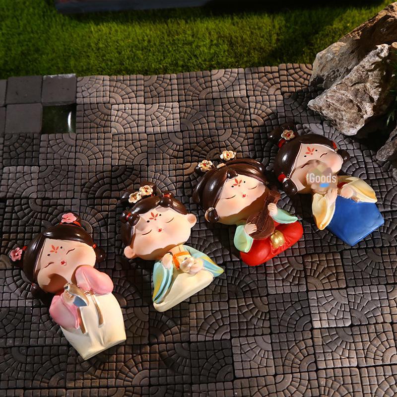 Kreativer Handyhalter im Stil der Tang-Dynastie mit Glücksbringer: Exquisites Harzornament