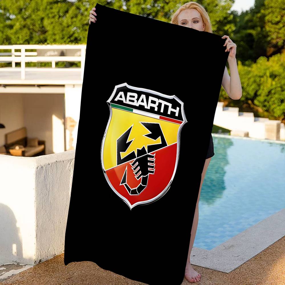 A-AbarthS-S LOGO Microfiber Beach Towel Absorbent Quick Dry Soft Yoga Swimming Resort Mountain Climbing Towel