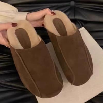 Fashion Flats Women Suede Mules Shoes Fashion Casual Autumn Slippers Designer Comfort 2025 Slingback Shoes Classical New Mujer Sandalias