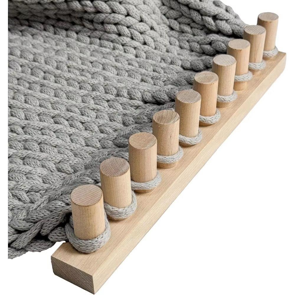 Adjustable Size Chunky Blankets Loom Modular Design Detachable Hand Knitting Board Easy Assembly Beginner Friendly