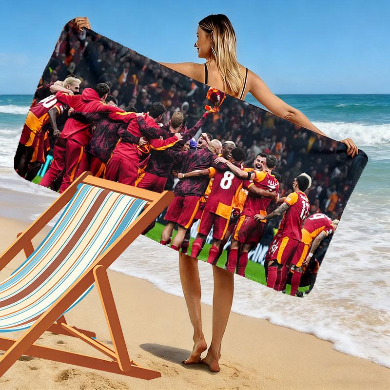 Asciugamano da Spiaggia con Stampa Galatasaray, Asciugamano Grande Morbido Asciugatura Rapida per Spiaggia Campeggio Nuoto