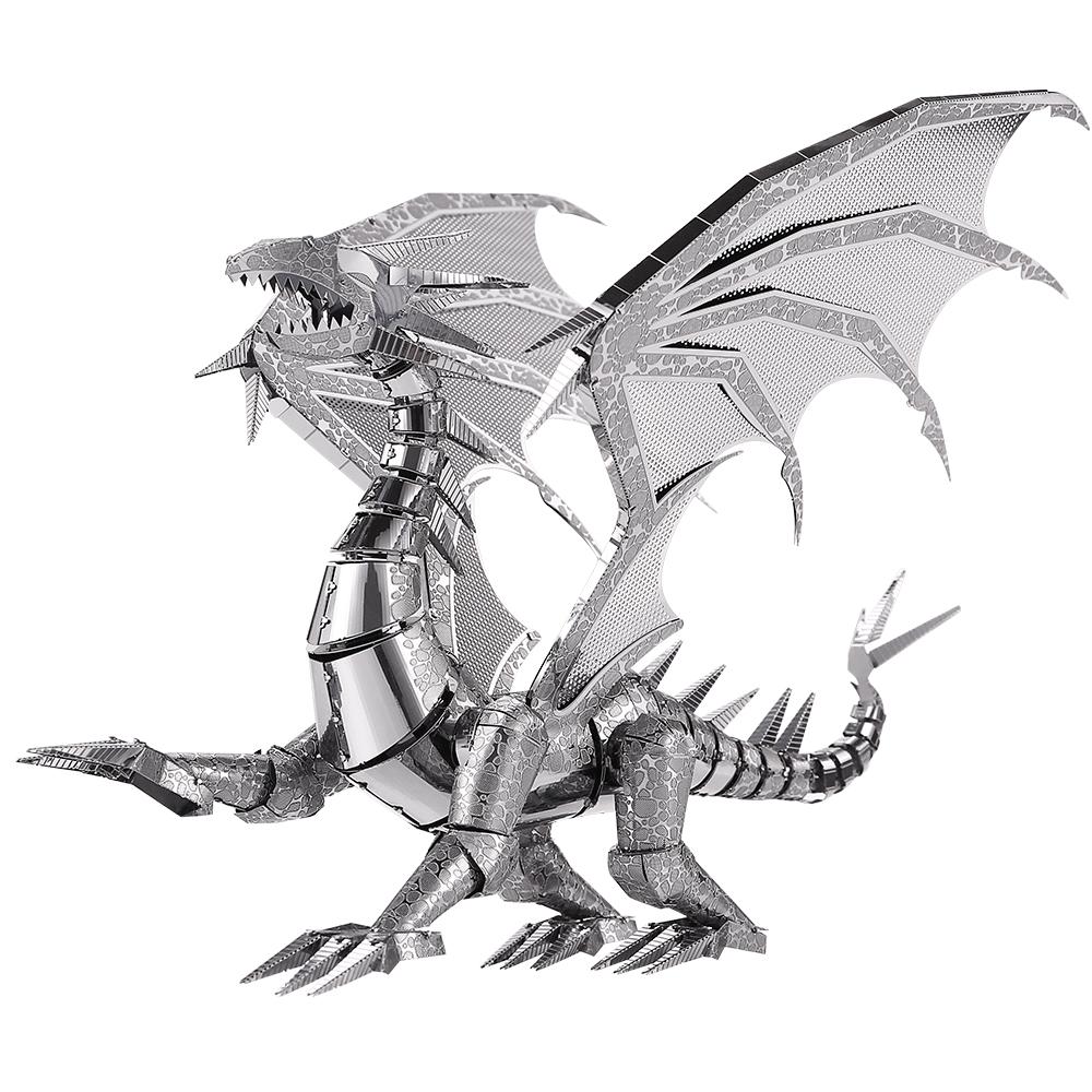 Piececool 3D Metal Puzzles Dragon Series DIY Model Building Kits Brain Teaser Jigsaw Set Great Birthday Christmas Gifts 5 colors