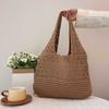 Large capacity tote bag woven bag summer shoulder bag women's hand-woven bag new holiday beach bag