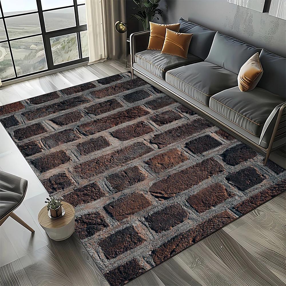 27 Style New Brick Stone Building Wall Originality Rug Carpet for Living Room Bedroom Home Decor,kids Non-slip for Sofa Doormat