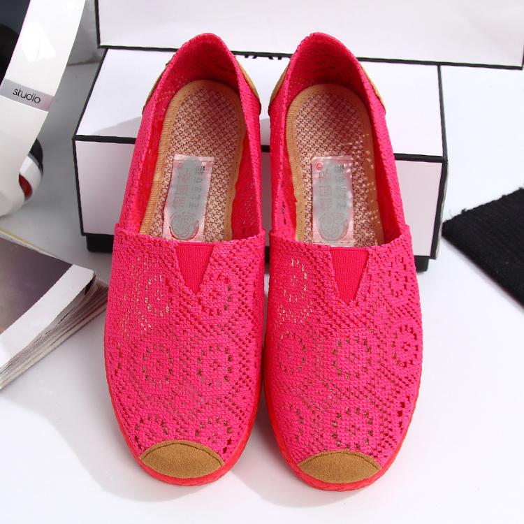 Flache Schuhe Neuer Sommer Atmungsaktives Hohles Mesh Weiche Sohle Lässige Slipper Schuhe für Damen Bequeme Leichte Slipper